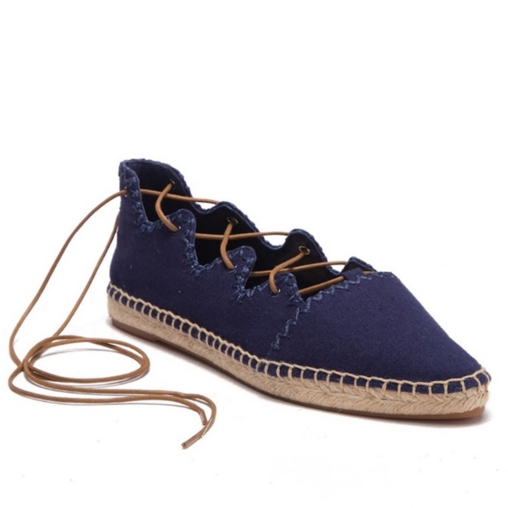 New Tory Burch Blue Loafers Elegant Flats